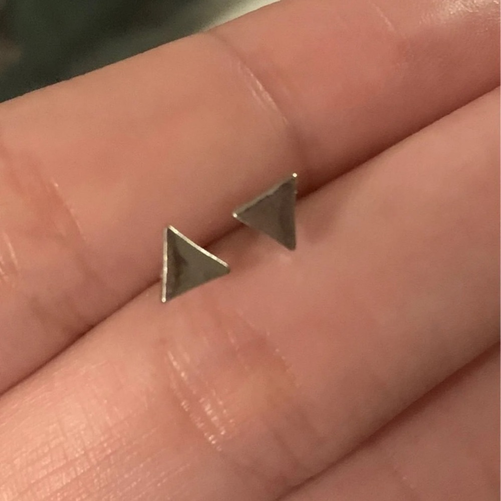 Triangle stud earrings